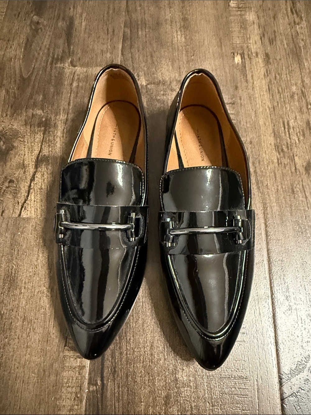 Brand New 14th & Union Black Patent Leather Loafers